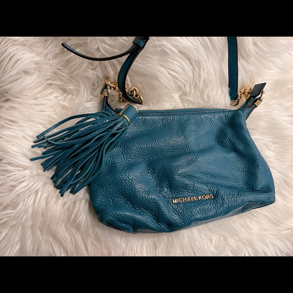 Micheal Kors Crossbody teal bag